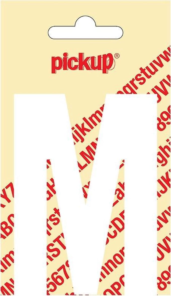 Pickup plakletter Nobel 90 mm wit M - 31012090M