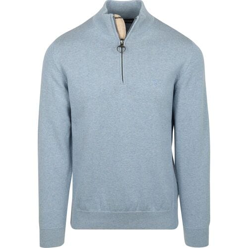 Barbour Half Zip Trui Lichtblauw - Maat XXL - Heren - Schipperstrui