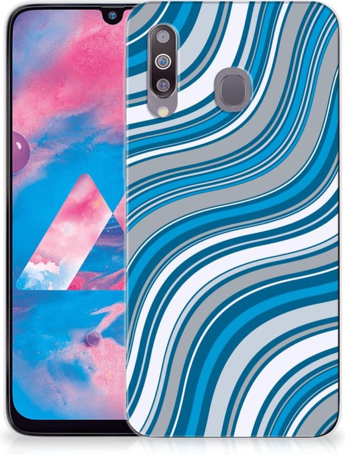 Samsung Galaxy M30 TPU bumper Waves Blue