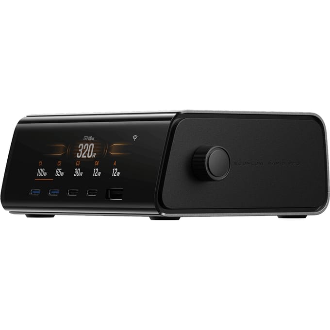EcoFlow RAPID Pro desktoplader (320 W, 5 poorten, GaN)