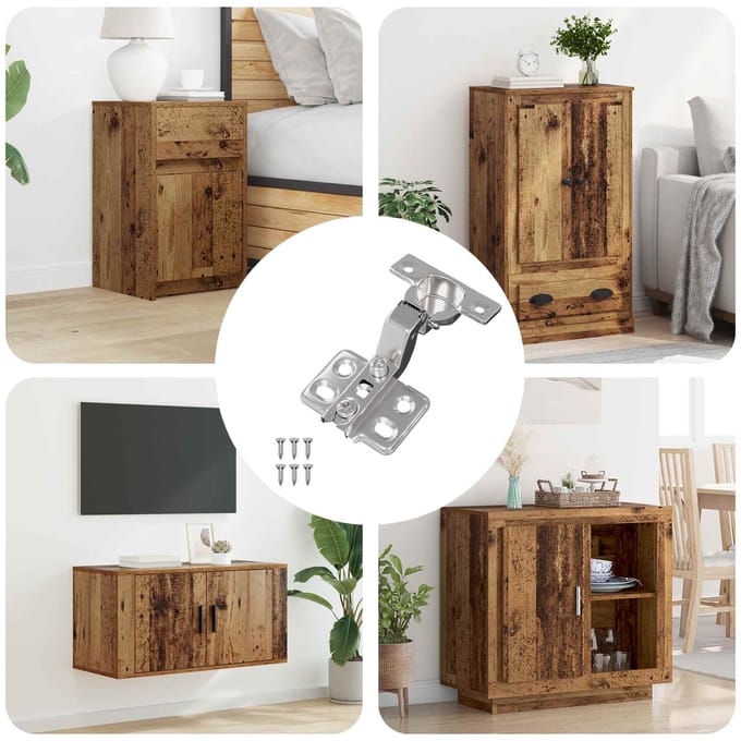 vidaXL - Scharnier - 12 - st - Nikkel - 85 - x - 52,5 - x - 9,5 - mm - IJzer