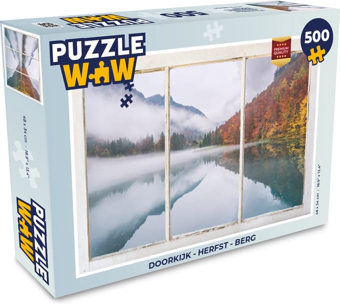 Puzzel Doorkijk - Herfst - Berg - Legpuzzel - Puzzel 500 stukjes