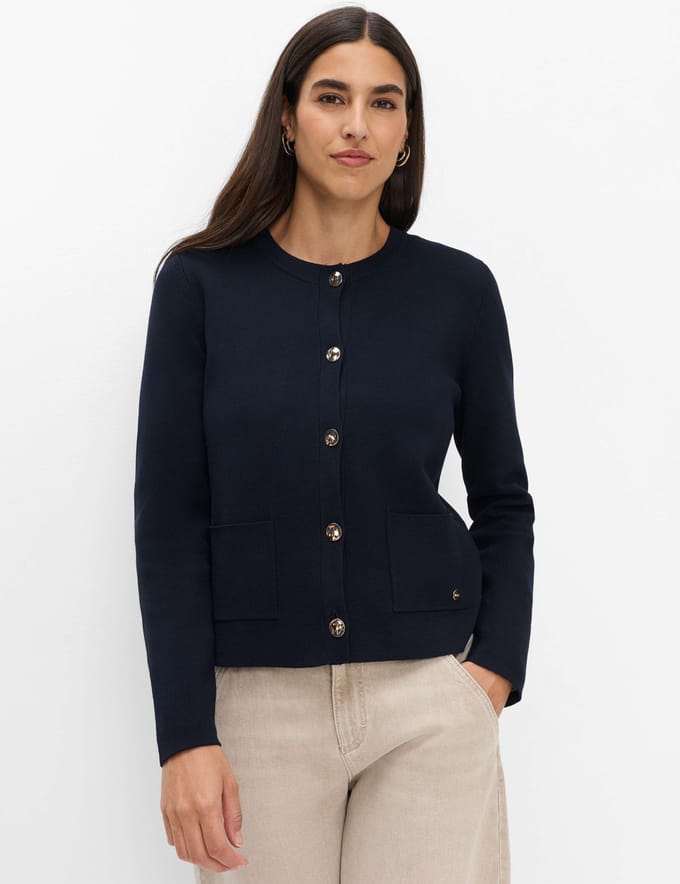 Brax Dames Vest  Style AMI navy, donkerblauw, maat 38