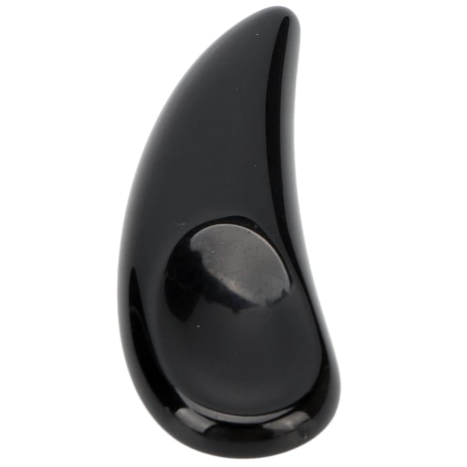 Gebogen Cosmetische Spatel Schep Mini Gua Sha Jadesteen Gebogen Make-up Oogcrème Cosmetische Spatel Zwart zwart