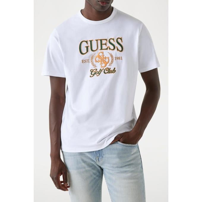 GUESS Ss Cn  4g Tee Pure White Taglia: M | Magliette basic Outlet | Uomo | Bianco