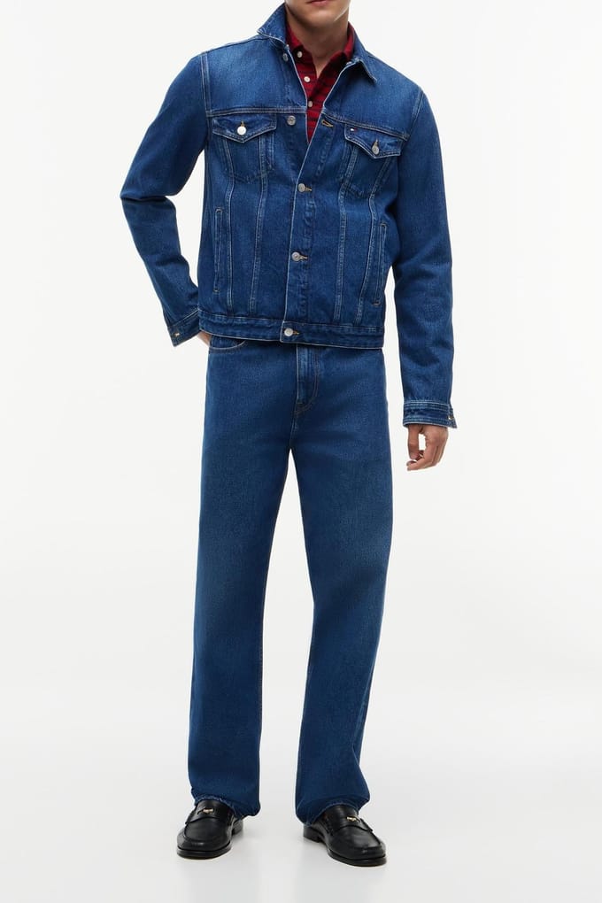 Tommy Hilfiger Regular Trucker Jacket Ike Blue Größe: L | Jeansjacken Outlet | Herren | Blau