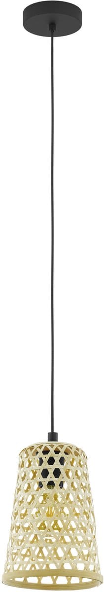 EGLO Claverdon Hanglamp - 1 lichts - Ø18 cm - E27 - Zwart