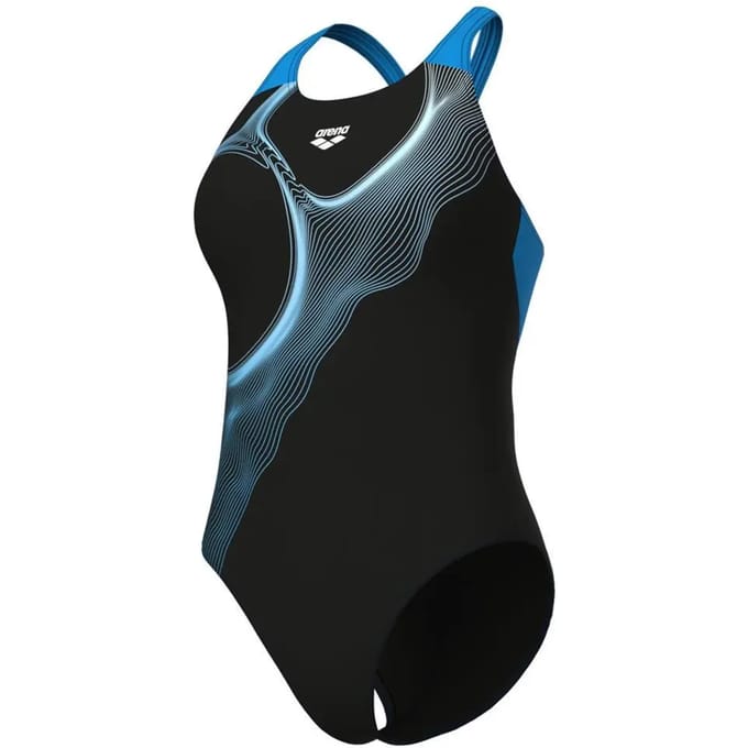 Arena Badpak Ripples V Back Zwart / Blauw