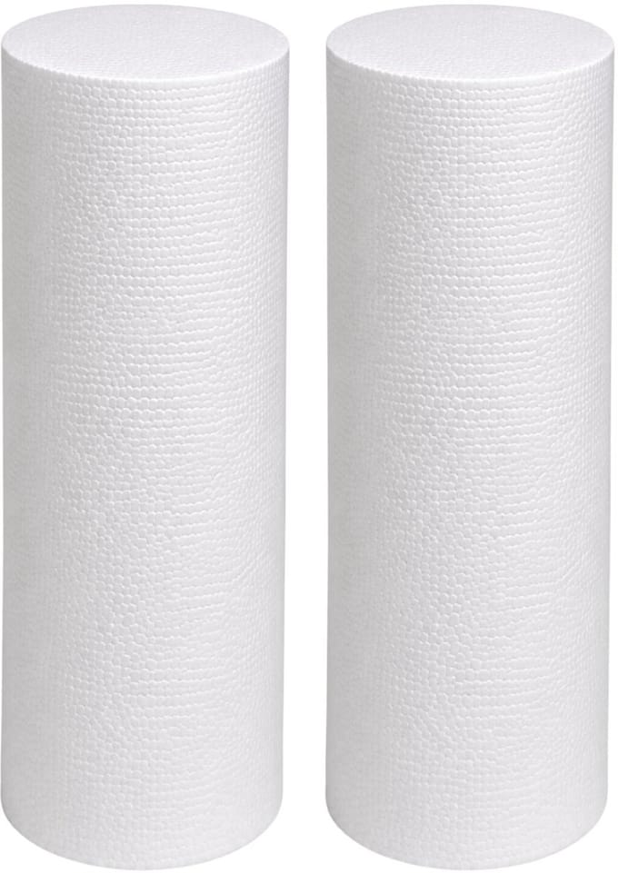 Piepschuim vormen - cilinder - 2x - D15 x L40 cm - styropor hobby / DIY vorm - basis knutselfiguren