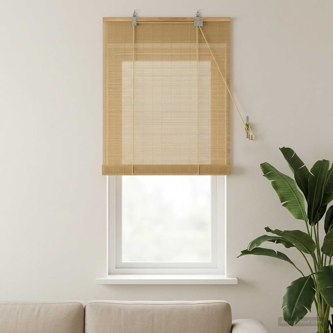 vidaXL - Rolgordijn - Naturel - 40 - x - 160 - cm - Bamboe
