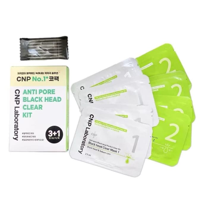 CNP Laboratory Anti Pore Black Head Clear Kit 4ea +RANDOM GIFT beige