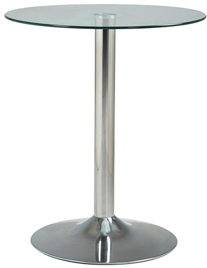 Ronde Glazen Tafel met Veiligheidsglas - 60 cm Diameter, 70 cm Hoogte