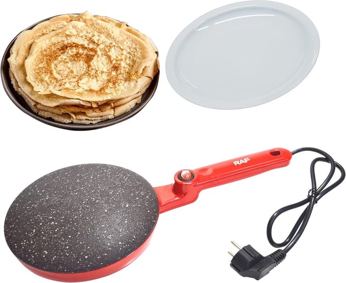 Crêpes Maker - Pannenkoekenplaat - Snelle Maaltijden - Automatische Temperatuur - 20 cm Diameter - Rood