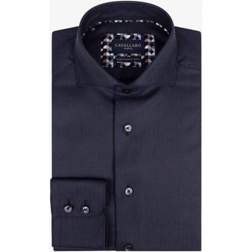 Cavallaro Napoli Overhemd Spino Shirt Zwart / male