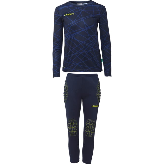Uhlsport Prediction Keeperset Kinderen - Marine / Fluogeel | Maat: 164