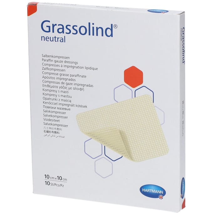 Hartmann Grassolind Steriel 10 x 10cm 499314 Compressen