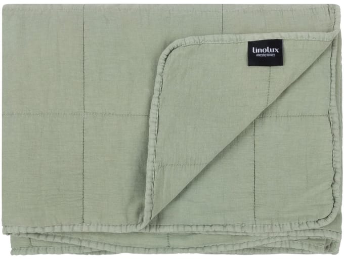 Linolux Sprei Blocks Stonewashed Mineral Green 220x260