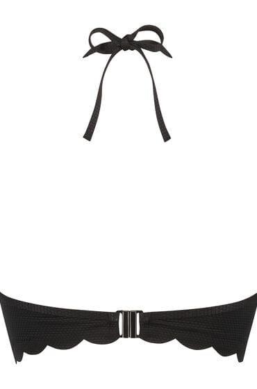 Hunkemöller Voorgevormde push-up beugel bikinitop Scallop Cup A - E Zwart