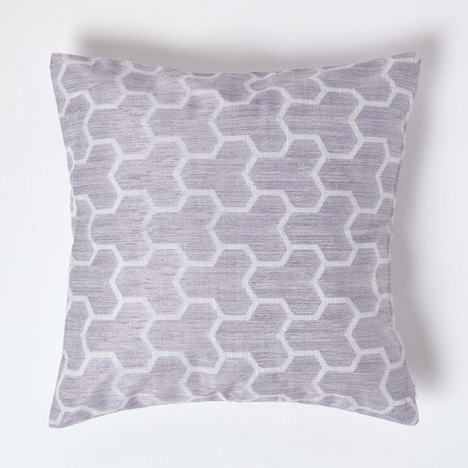 Homescapes Lila Geometrische Kussenhoes 45 x 45 cm