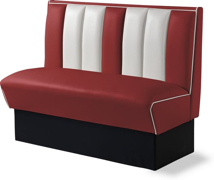 Bel Air Dinerbank Single Booth HW-120 Ruby