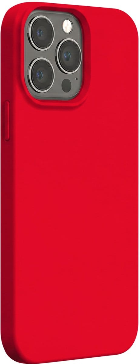 Bigben Connected, Hoesje geschikt voor iPhone 13 Pro Max - Hardcase Elegant Siliconen Soft Touch, Rood