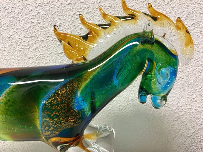 Paard - Glasgeblazen - Vol in Kleur