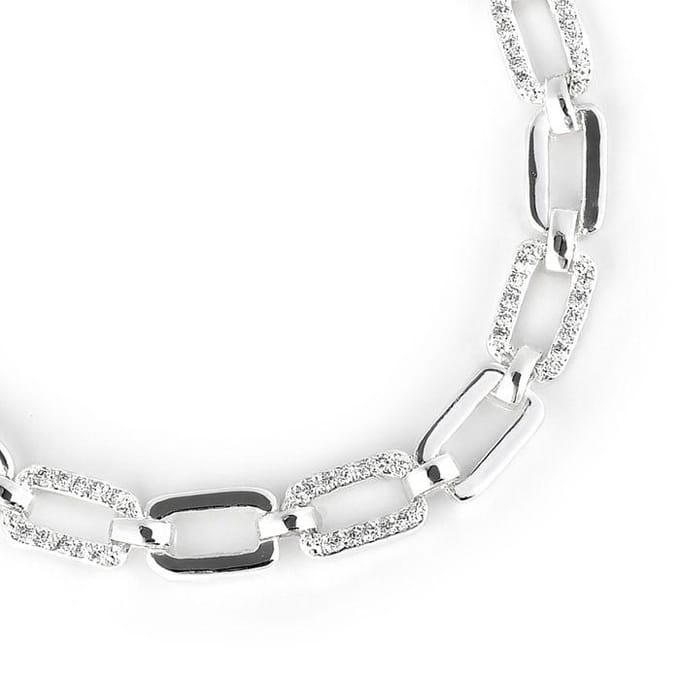 Bracelet - LUXENTER - Asgoth - Oxyde de zirconium - Finition rhodium - 18 cm white