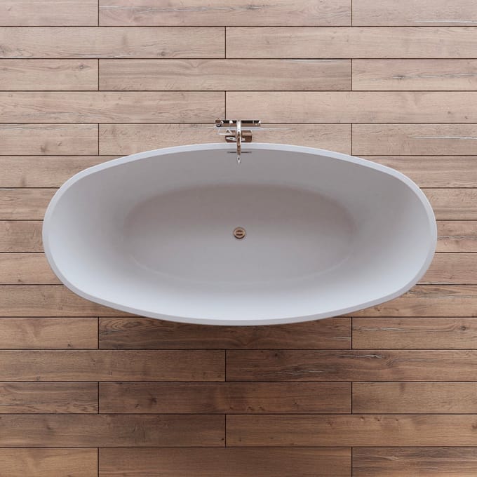 SPALINA - Vrijstaand bad - Neroon 2.0 170 blanche, 170 x80 x60 cm, Wit