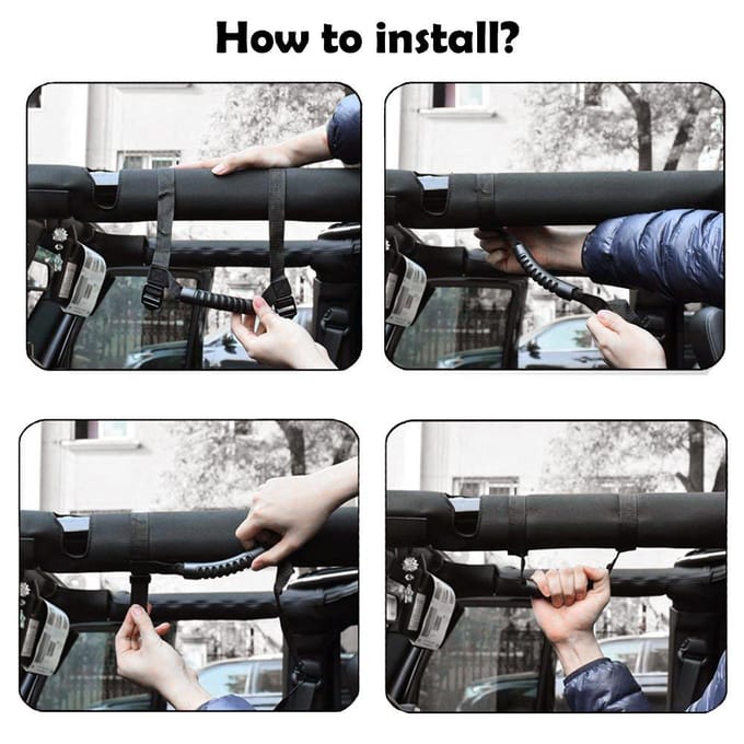 4 STUKS Handgrepen voor Jeep Wrangler van 1995 tot 2018 Auto-accessoires zwart