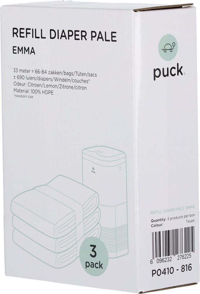 Puck Luieremmer Emma Navulzakken 3-Pack