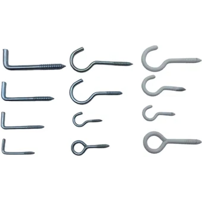 Sencys Assortimentsbox Haak En Oog - Metaal - Diverse Maten - 315 Stuks