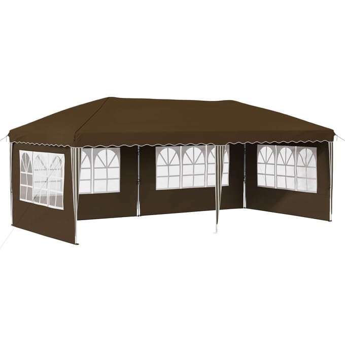 vidaXL - Pop-up - Feesttent - 574 - x - 289 - x - 245 - cm - Taupe