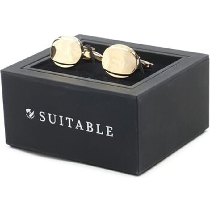 Schoenaccessoires Suitable Manchetknoop Ovaal Goud