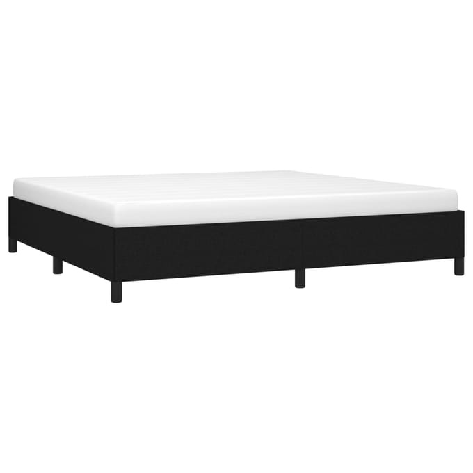vidaXL - Bedframe - zonder - matras - stof - zwart - 200x200 - cm
