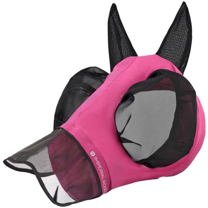 Imperial Riding - Vliegenmasker met Neus - IRHTrail Ride - Pink - Maat Cob