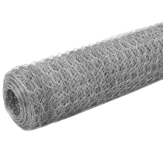 vidaXL - Kippengaas - 25x1,2 - m - gegalvaniseerd - staal - zilverkleurig
