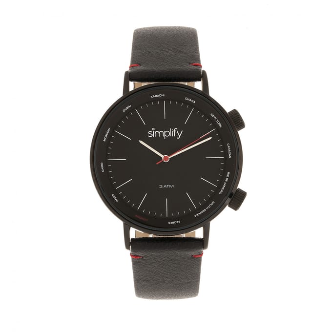 Vereenvoudig het 3300 horloge met leren band