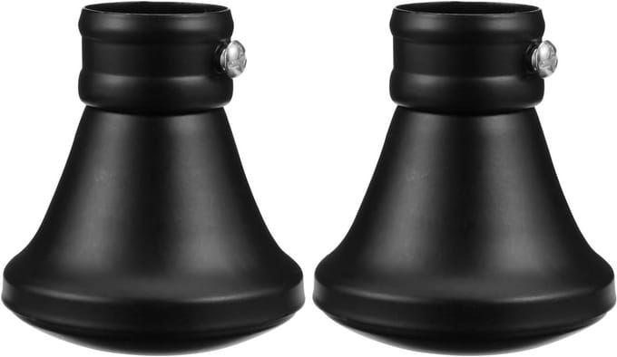 Solidchoice - Set van 2 Decoratieve Eindkappen voor Gordijnroede in Matzwart