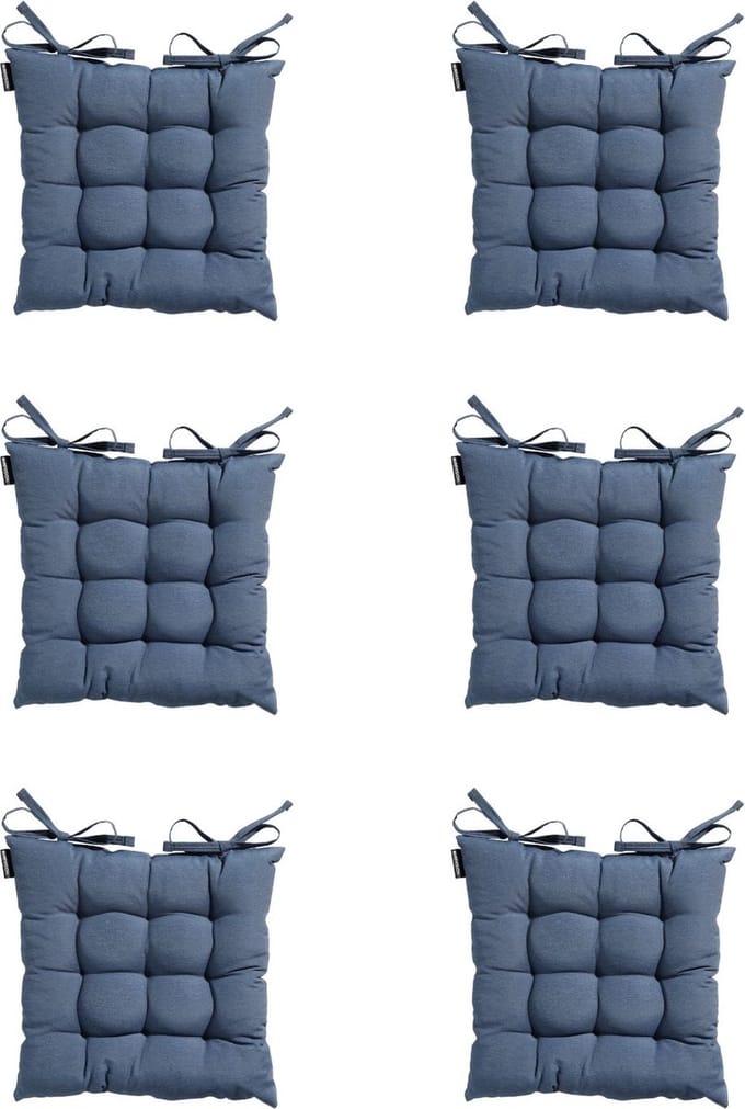 Madison - Zitkussen - Universeel - 6 stk. - 46x46 cm - Safier - Tuin
