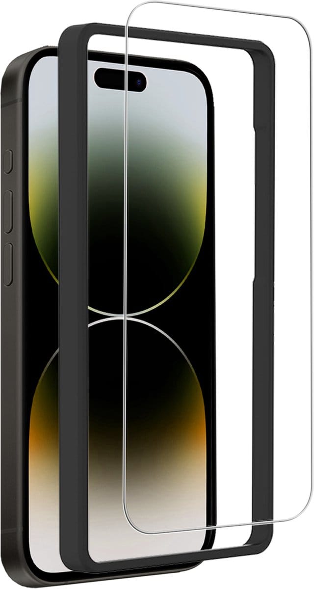 Screenprotector - Geschikt voor Apple iPhone 14 Pro - Met Installatie Frame - Gehard Glas - Beschermglas - Tempered Glass - Screen Protector