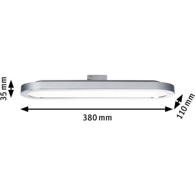 Paulmann Panel Loop 230V-railsysteem lamp URail LED vast ingebouwd 7 W LED Chroom (mat), Chroom