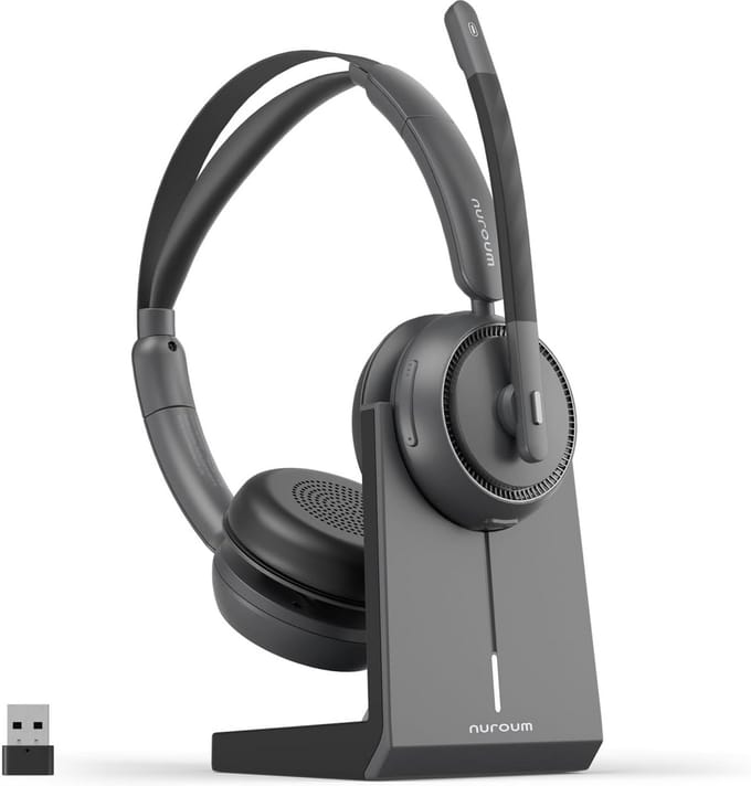 Draadloze Bluetooth Headset met Oplaadstation - Lange Batterijduur