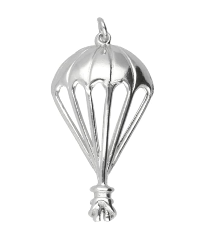Zilveren Parachute kettinghanger