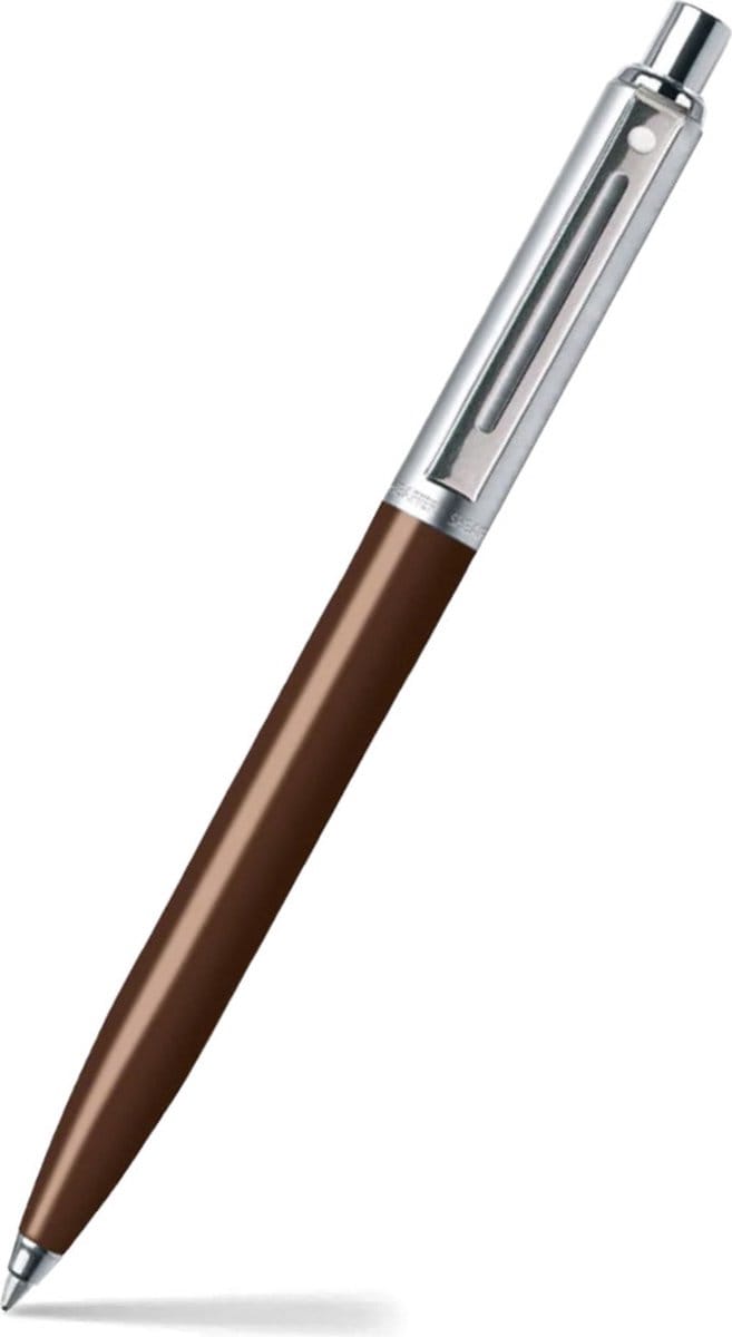 Sheaffer balpen - SENTINEL 321 - Coffe bean (brown) brushed chrome - chrome plated