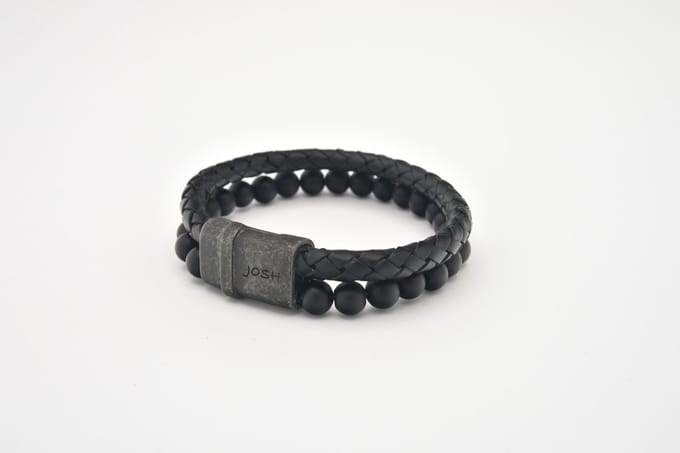 Josh-9286-Armband-Zwart/mat zwart-Heren