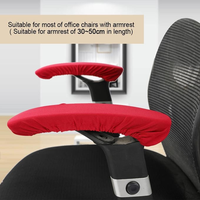 Een paar elastische, rekbare armleuninghoezen voor bureaustoelen, verwijderbare armleuningbeschermers voor computerstoelen red