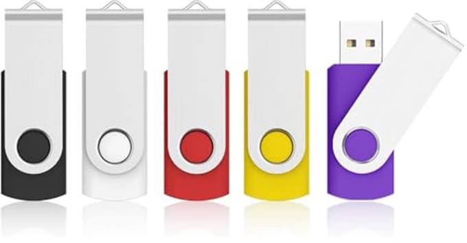Kleurrijke USB-sticks 64 GB - 5-delige Set met USB 2.0 - Gegevensopslag en Handige Mini Flash Drives