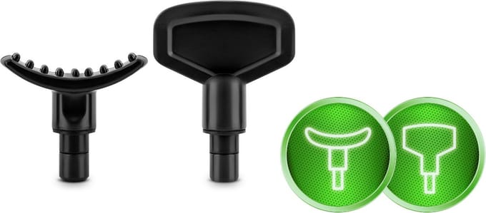 Massagepistool - 8 verwisselbare opzetstukken - zwart