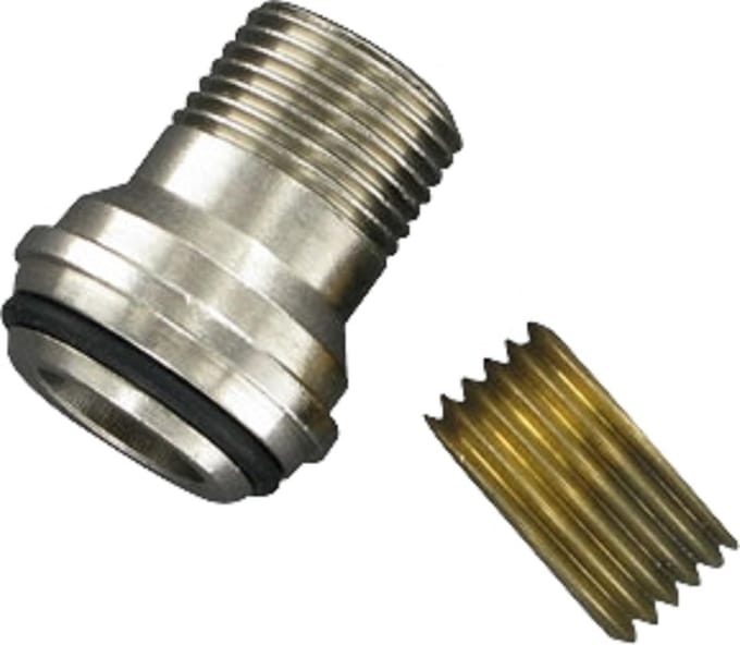 Radiator Adapter - Verloopstuk - Verwarming Installeren - 1/2 naar 3/8 Inch - 15x21 tot 12x17 - Grijs