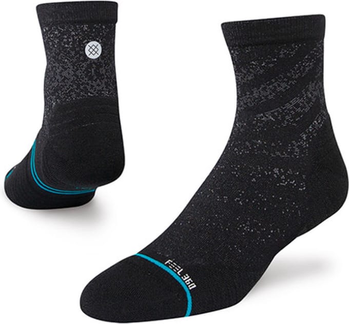 Stance unisex freshtek infiknit run halfhoge sokken light zwart